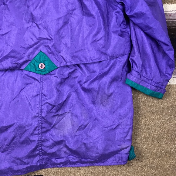 Vintage 80s Windbreaker Jacket Purple Size Large - Picture 5 of 6
